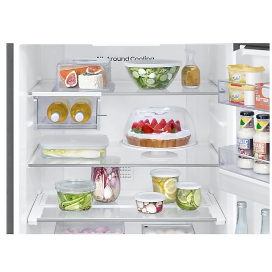 Samsung RB50DG632EB1EO No Frost alulfagyasztós kombinált hűtőszekrény, 337/168L, Digitális Inverter Kompresszor, Wifi, 75.9x71.1x192 cm, fekete szín 