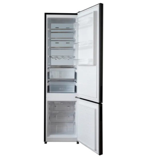 MPM MPM-311-FF-58 Full No Frost alulfagyasztós kombinált hűtőszekrény, 202/64L, 54.4x57.3x196 cm, fekete szín