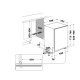 Whirlpool WH6IB16AM6T0 teljesen beépíthető mosogatógép, 16 teríték, 3 kosár, automatikus ajtónyitás, 59.8x55.5x82 cm