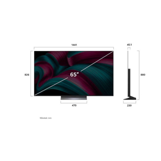 LG OLED65C51LA 4K UHD EVO AI Smart QLED TV, 65", 165.1 cm 