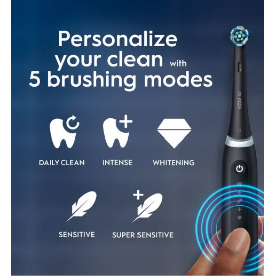 Oral-B iO5 Matt Black elektromos fogkefe 