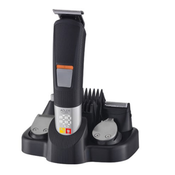 Adler AD 2943 5 az 1 ben multifunkciós testszőrzetnyíró, orrszőrzetvágó, borotva, hajvágó, szakállvágó és precíziós vágó, fekete/szürke szín