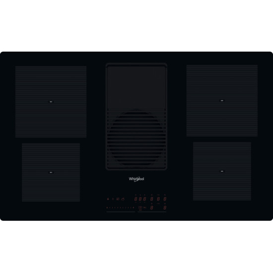 Whirlpool WVH 92 K/1 beépíthető indukciós kerámialap beépített elszívóval, 83x51.5x21.1 cm, fekete szín 