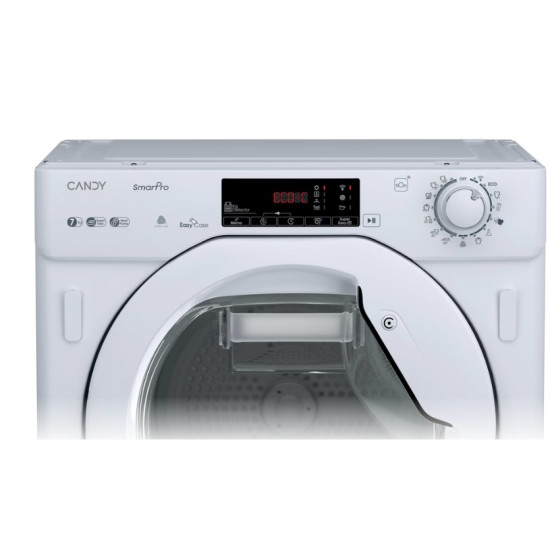 Candy BCTD H7A2TE-S beépíthető hőszivattyús szárítógép, 7 kg, Wifi, 559.6x49.2x85 cm 