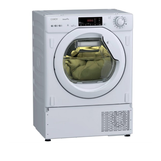 Candy BCTD H7A2TE-S beépíthető hőszivattyús szárítógép, 7 kg, Wifi, 559.6x49.2x85 cm 