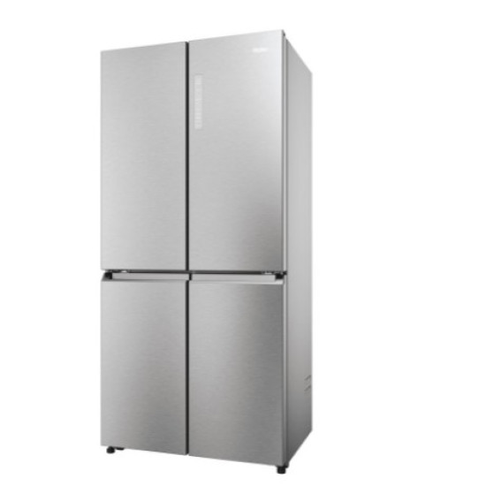 Haier HCR7818DNMM No Frost side by side hűtőszekrény francia ajtós kialakítással, 311/156L, 83.3x65x181.5 cm, New Platinum inox szín
