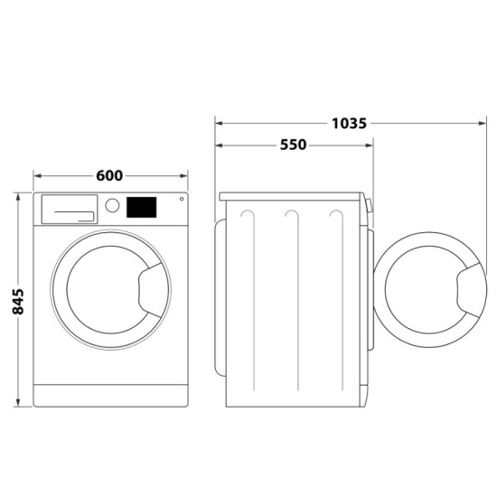 Indesit IM 864 MY TIME EE elöltöltős mosógép, 8 kg, 60x54.6x84.5 cm
