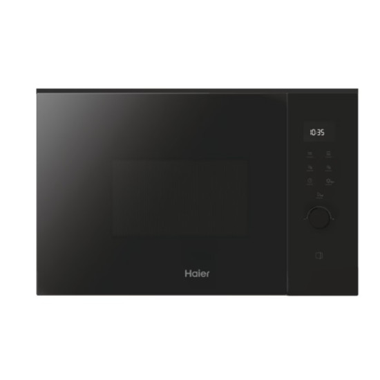 Haier H38FMWID627N beépíthető mikrohullámú sütő, 25L, 900W, 59.4x38.8x38.2 cm, fekete szín 