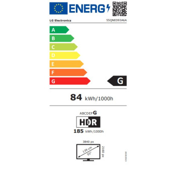 LG 55QNED93A6A 4K QNED MiniLED, 55", 139.7 cm 