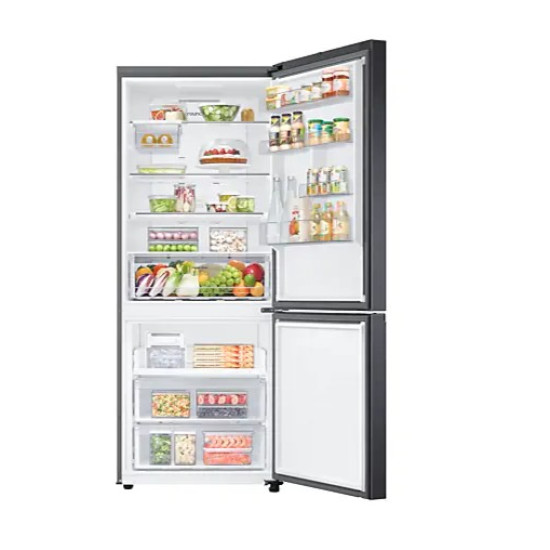 Samsung RB50DG602EB1EO No Frost alulfagyasztós kombinált hűtőszekrény, Wifi, inverter kompresszor, 340/168L, 75.9x71.1x192 cm, fekete szín 