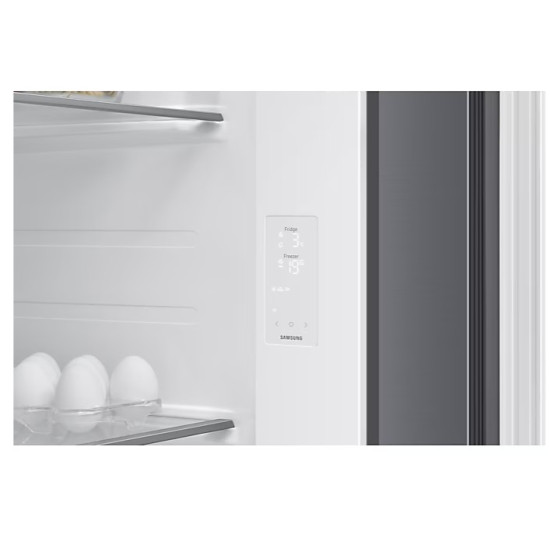 Samsung RS70F64KETEO side by side hűtőszekrény, 420/220L, AI inverteres kompresszor, 91.2x72.6x178.4 cm, matt metál DOI szín