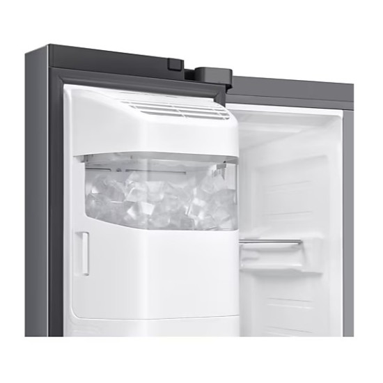 Samsung RS70F64KETEO side by side hűtőszekrény, 420/220L, AI inverteres kompresszor, 91.2x72.6x178.4 cm, matt metál DOI szín