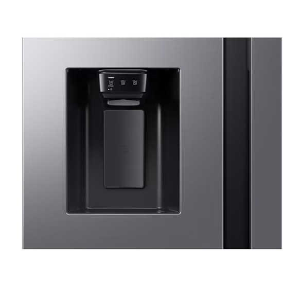 Samsung RS70F64KETEO side by side hűtőszekrény, 420/220L, AI inverteres kompresszor, 91.2x72.6x178.4 cm, matt metál DOI szín