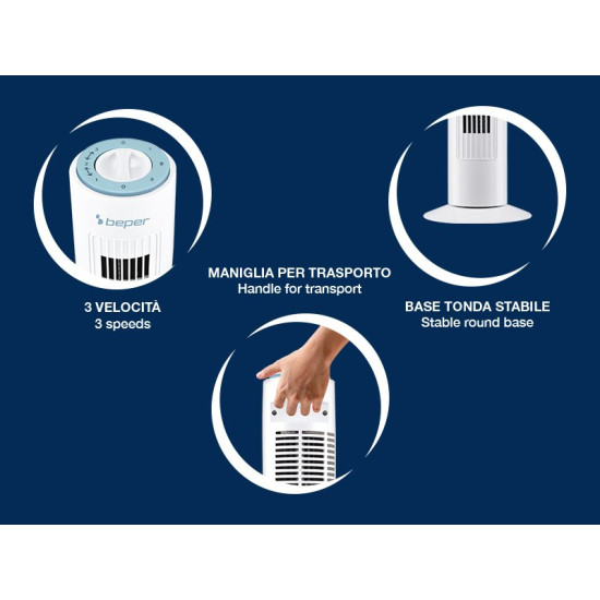 Beper P206VEN301 torony ventillátor időzítővel, 45W