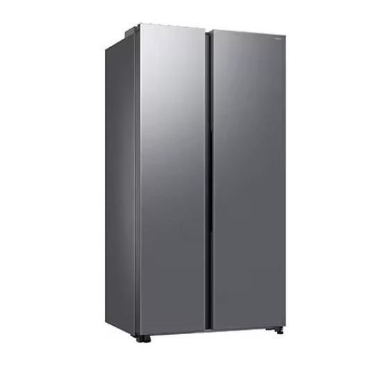 Samsung RS70F65QETEO side by side hűtőszekrény, 420/239L, AI Inverteres Kompresszor, 91.2x72.6x178.4 cm, matt metál szín 