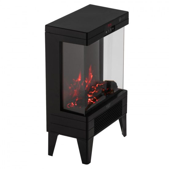 Adler AD7755 elekromos kandalló, 3D lánghatás, 1000/2000W, fekete szín 