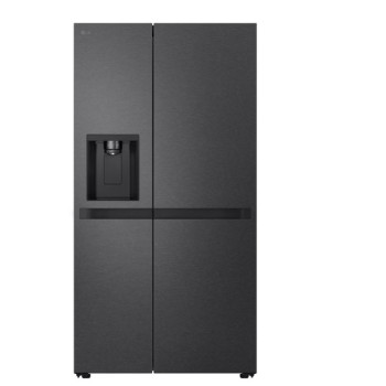 LG GSLC40EPPE side by side hűtőszekrény, Smart Inverter Kompresszor, 417/221L, 91.3x73.5x179 cm, matt éjfekete szín 