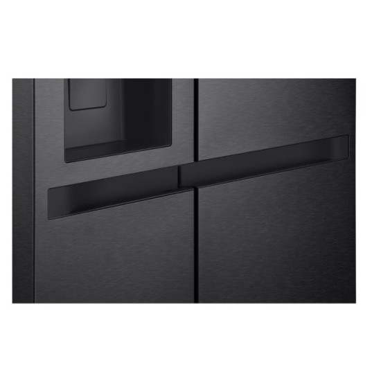 LG GSLC40EPPE side by side hűtőszekrény, Smart Inverter Kompresszor, 417/221L, 91.3x73.5x179 cm, matt éjfekete szín 