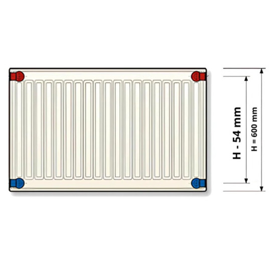 Hunor Premium 22/600-1000 acéllemez radiátor