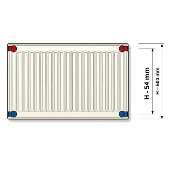 Hunor Premium 22/600-1200 acéllemez radiátor