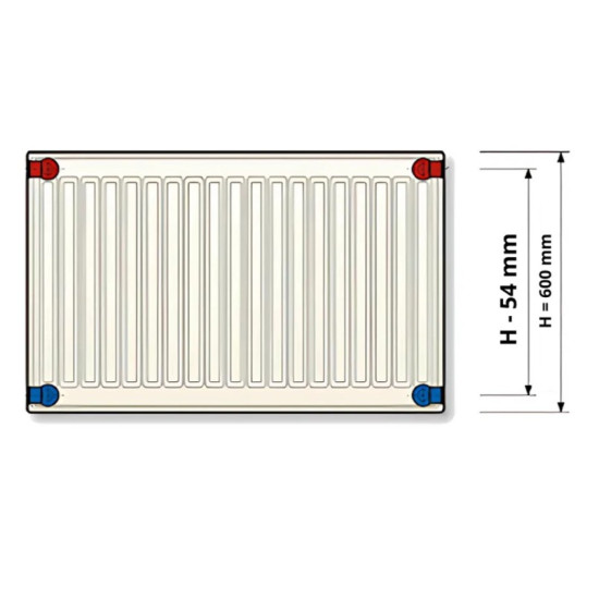 Hunor Premium 22/600-1400 acéllemez radiátor