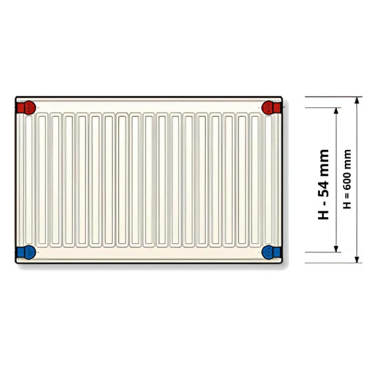 Hunor Premium 22/600-400 acéllemez radiátor 