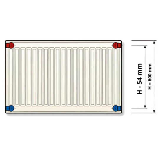 Hunor Premium 22/600-800 acéllemez radiátor 