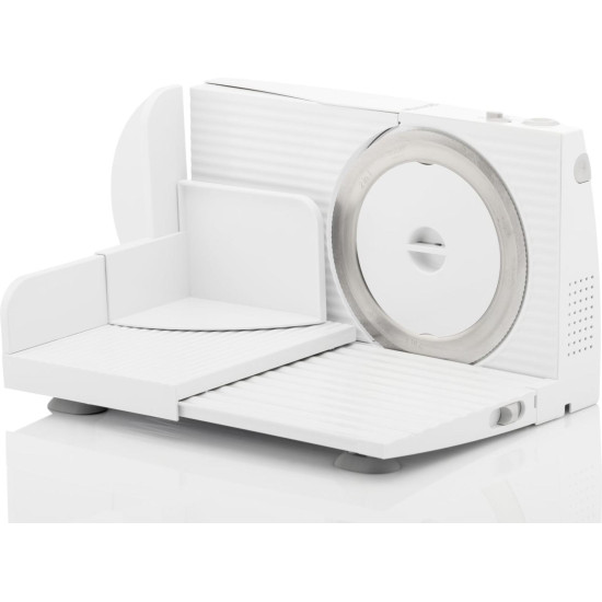 Gorenje R402W szeletelőgép, Solingen recés rozsdamentes acél pengével, 100W, fehér szín 