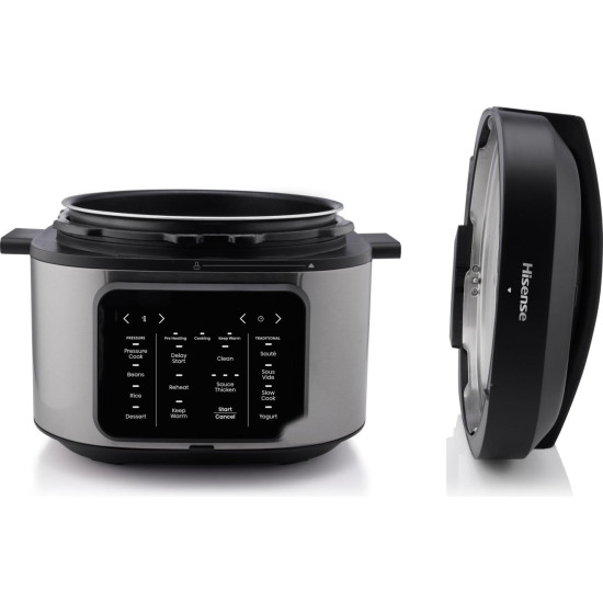 Hisense HMC6SBK multifunkciós főzőedény, 1500W, 6L, inox szín 