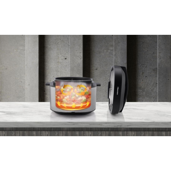 Hisense HMC6SBK multifunkciós főzőedény, 1500W, 6L, inox szín 