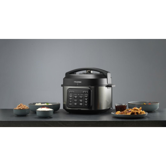 Hisense HMC6SBK multifunkciós főzőedény, 1500W, 6L, inox szín 