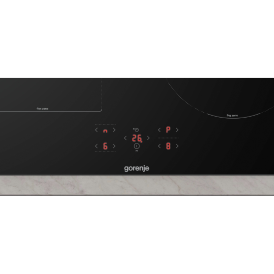 Gorenje GI6431BFZ beépíthető indukciós kerámialap, Bridge összekapcsolható főzőzóna, 59.5x52x5.4 cm, fekete szín 