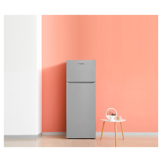 Philco PT 213 EMX felülfagyasztós kombinált hűtőszekrény, 171/42L, 54x57x145 cm, inox szín 