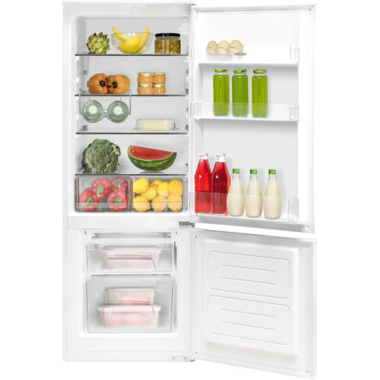 Amica BK2265.4 beépíthető kombinált alulfagyasztós hűtőszekrény, 162/50L, 54x54x144 cm 