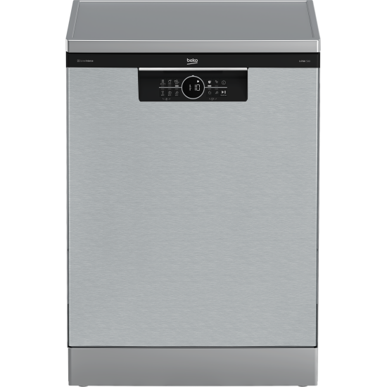 Beko BDFN26560XC mosogatógép, 15 teríték,inverter motor, 3 kosár,automatikus ajtónyitás,59.8x60x85 cm, acélszürke szín
