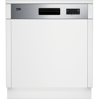 Beko BDSN153E3X beépíthető kezelőpaneles mosogatógép, 13 teríték, 59.8x57x81.8 cm, ujjlenyomatmentes inox szín 