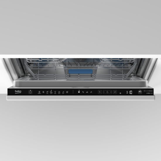 Beko BDIN38550C teljesen beépíthető mosogatógép, 15 teríték, 3 kosár, automatikus ajtónyitás, 59.8x55x81.8 cm