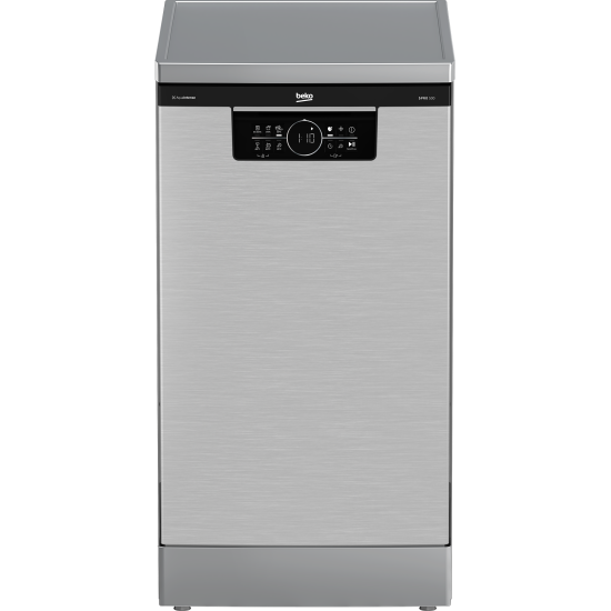 Beko BDFS26046XQ mosogatógép, 10 teríték, 3 kosár, automatikus ajtónyitás, 44.8x60x85 cm, acélszürke szín 