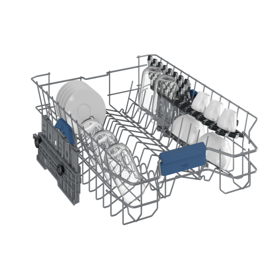 Beko BDFS26046XQ mosogatógép, 10 teríték, 3 kosár, automatikus ajtónyitás, 44.8x60x85 cm, acélszürke szín 