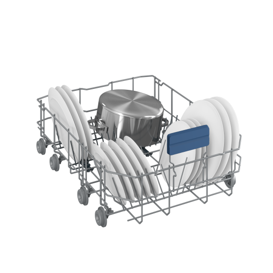 Beko BDFS26046XQ mosogatógép, 10 teríték, 3 kosár, automatikus ajtónyitás, 44.8x60x85 cm, acélszürke szín 