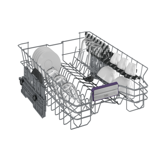 Beko BDFS26120XQ mosogatógép, 11 teríték, 3 kosár, 44.8x60x85 cm, acélszürke szín 