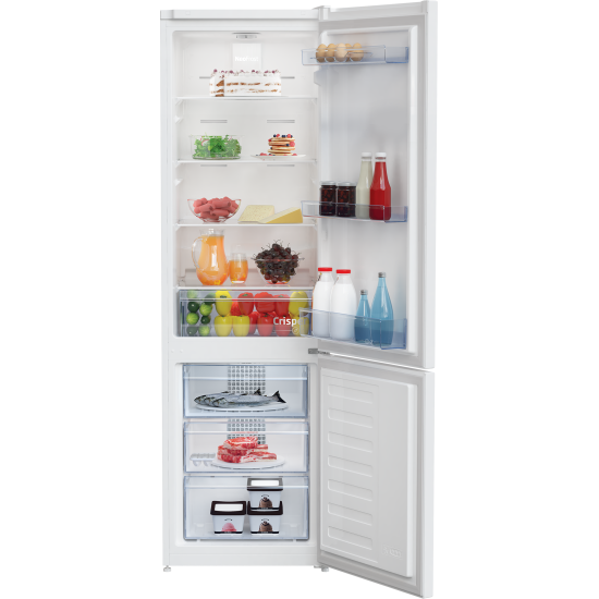 Beko RCNA305K40WN No Frost alulfagyasztós kombinált hűtőszekrény, 190/76L, 54x57.4x181.3 cm