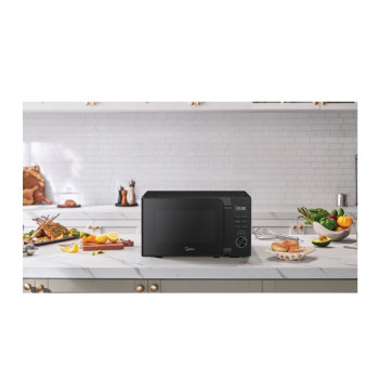 Midea AG20CF2EBK mikrohullámú sütő, 700W, 20L, fekete szín 