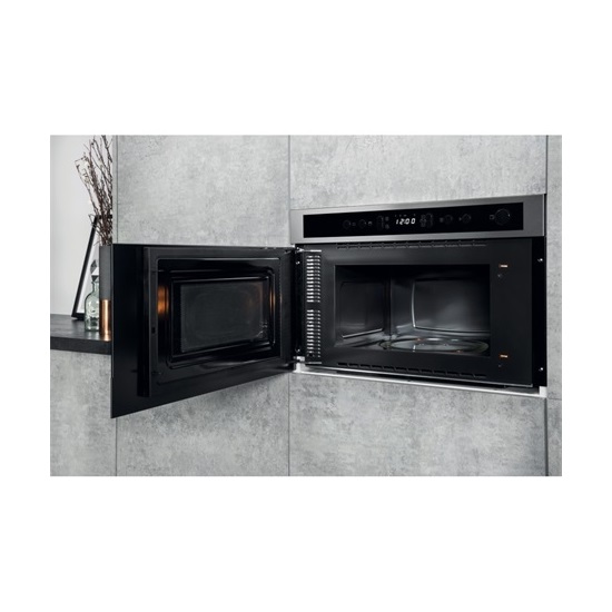 Ariston MN 512 IX /HA beépíthető mikrohullámú sütő, 750W, 22L, 59.5x32x38.2 cm, inox 