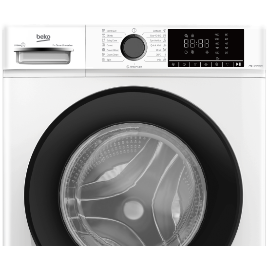Beko B1WFM2741WBEE elöltöltős mosógép, 7 kg, gőz, 60x52x84.7 cm