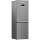 Beko B3RCNA364HXB1 No Frost alulfagyasztós kombinált hűtőszekrény, 210/106L, 59.5x66.3x186.5 cm, csiszolt ezüst szín 