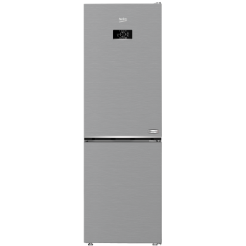 Beko B3RCNA364HXB1 No Frost alulfagyasztós kombinált hűtőszekrény, 210/106L, 59.5x66.3x186.5 cm, csiszolt ezüst szín 