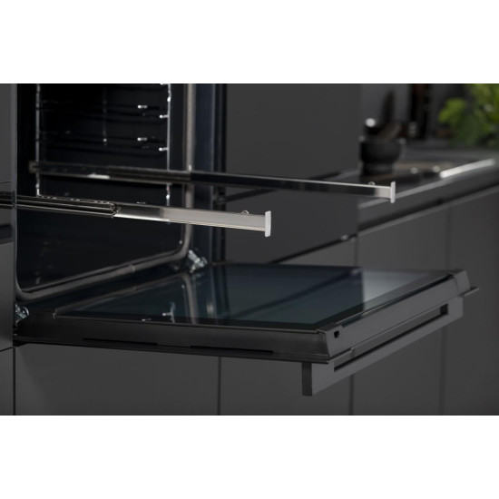 Hisense BAS614P8B beépíthető sütő, 77L, Wifi, pirolitikus tisztítás, 59.5x56.4x59.5 cm, fekete szín 