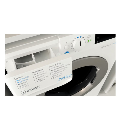 Indesit BDE 86436 WSV EE mosó-szárítógép, 8/6 kg, inverter motor, gőz, 59.5x54x85 cm 