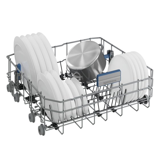 Beko BDFN36551XWP mosogatógép, 15 teríték, inverter motor, Wifi, automatikus ajtónyitás, 59.8x60x85 cm, acélszürke szín 